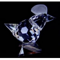 Optic Crystal Hen Figurine w/ Frosted Comb